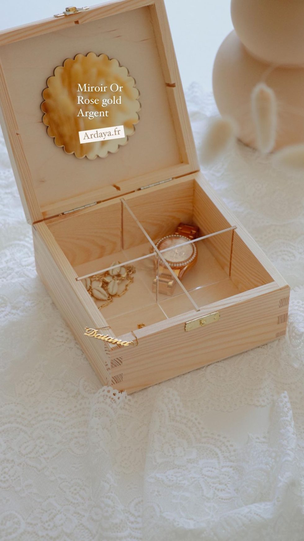 Boîte Enveloppes Mariage En Bois Élégante – Urne Cartes Rustique Avec Serrure Pour Cérémonie Et Fête